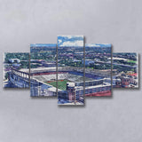 Darrell K Royal–Texas Memorial Stadium WaterColor 5 Panels Mix Canvas Prints, Austin Texas Watercolor