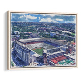 Darrell K Royal–Texas Memorial Stadium WaterColor Framed Canvas Prints, Stadium Art Gifts, Floating Frame