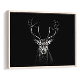 Deer Stag Head Luxury Art Black And White, Framed Canvas Painting, Framed Canvas Prints Wall Art Decor