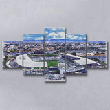 Dignity Health Sports Park Stadium WaterColor 5 Panels Mix Canvas Prints, Soccer Watercolor, Large Stadium Canvas