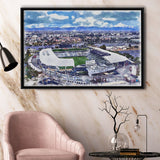 Dignity Health Sports Park Stadium WaterColor Framed Canvas Prints, Soccer Watercolor, Stadium Art Gifts, Floating Frame