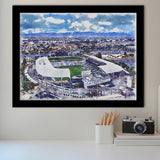 Dignity Health Sports Park Stadium WaterColor Framed Art Prints, Soccer Watercolor, Stadium Art Gifts