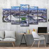 Dignity Health Sports Park Stadium WaterColor 5 Panels Mix Canvas Prints, Soccer Watercolor, Large Stadium Canvas