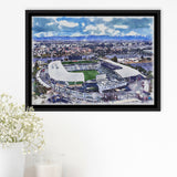 Dignity Health Sports Park Stadium WaterColor Framed Canvas Prints, Soccer Watercolor, Stadium Art Gifts, Floating Frame