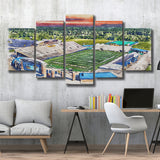 Dix Stadium WaterColor 5 Panels Mix Canvas Prints, Kent Ohio Watercolor, Large Stadium Canvas