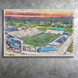 Dix Stadium WaterColor Canvas Prints, Kent Ohio Watercolor, Stadium Art Gifts
