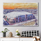 Dome at America's Center WaterColor Canvas Prints, St. Louis Missouri Watercolor, Stadium Art Gifts