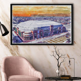 Dome at America's Center WaterColor Framed Canvas Prints, St. Louis Missouri Watercolor, Stadium Art Gifts, Floating Frame