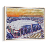Dome at America's Center WaterColor Framed Canvas Prints, St. Louis Missouri Watercolor, Stadium Art Gifts, Floating Frame