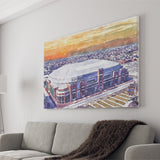 Dome at America's Center WaterColor Canvas Prints, St. Louis Missouri Watercolor, Stadium Art Gifts