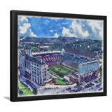 Donald W. Reynolds Razorback Stadium WaterColor Framed Art Prints, Fayetteville Arkansas Watercolor, Stadium Art Gifts