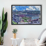 Donald W. Reynolds Razorback Stadium WaterColor Framed Canvas Prints, Stadium Art Gifts, Floating Frame