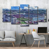 Donald W. Reynolds Razorback Stadium WaterColor 5 Panels Mix Canvas Prints, Large Stadium Canvas