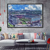 Donald W. Reynolds Razorback Stadium WaterColor Framed Canvas Prints, Stadium Art Gifts, Floating Frame