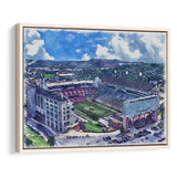 Donald W. Reynolds Razorback Stadium WaterColor Framed Canvas Prints, Stadium Art Gifts, Floating Frame
