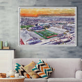 Dreamstyle Stadium, University Stadium WaterColor Framed Canvas Prints, Stadium Art Gifts, Floating Frame