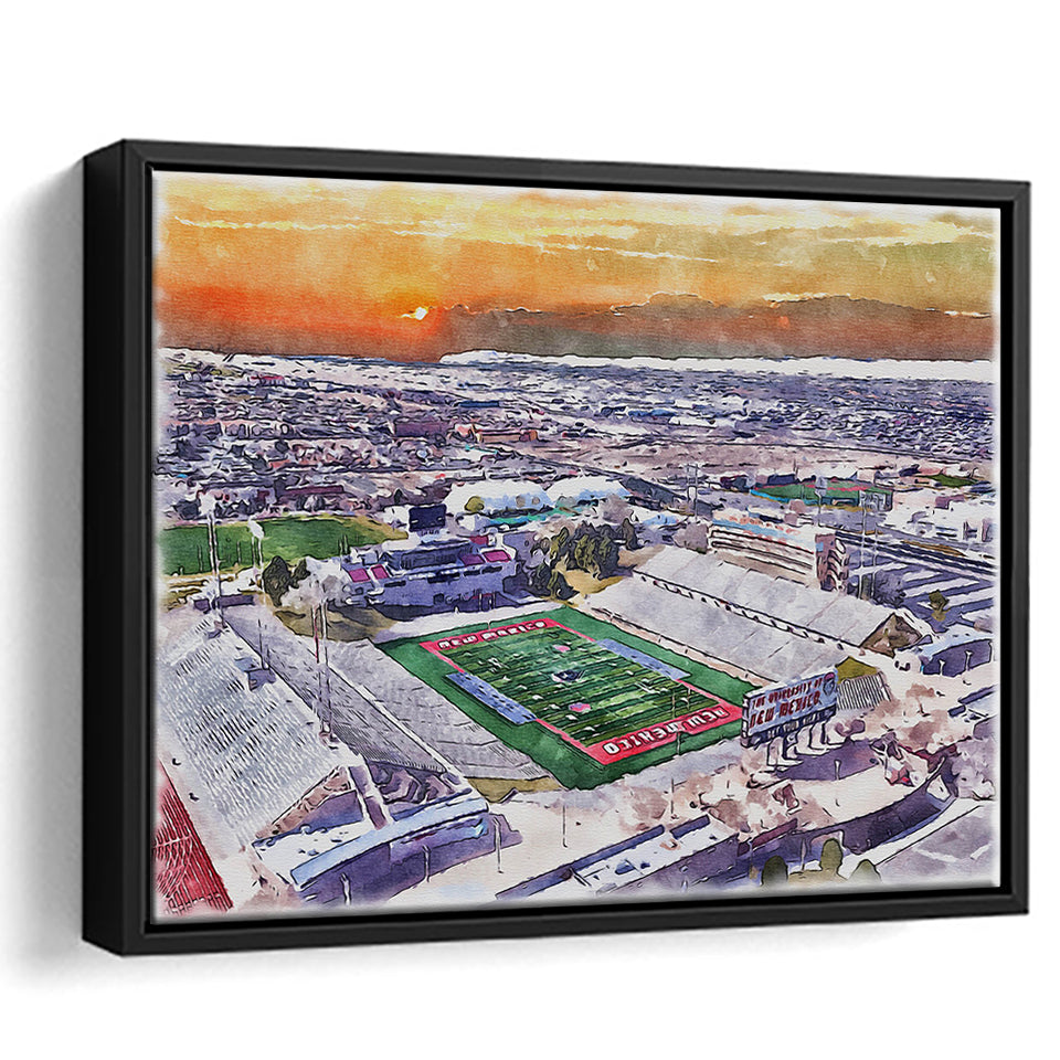 Dreamstyle Stadium, University Stadium WaterColor Framed Canvas Prints, Stadium Art Gifts, Floating Frame