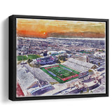 Dreamstyle Stadium, University Stadium WaterColor Framed Canvas Prints, Stadium Art Gifts, Floating Frame