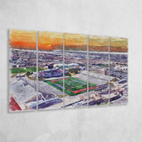 Dreamstyle Stadium, University Stadium WaterColor 5 Panels B Mixed Canvas Prints, Extra Large
