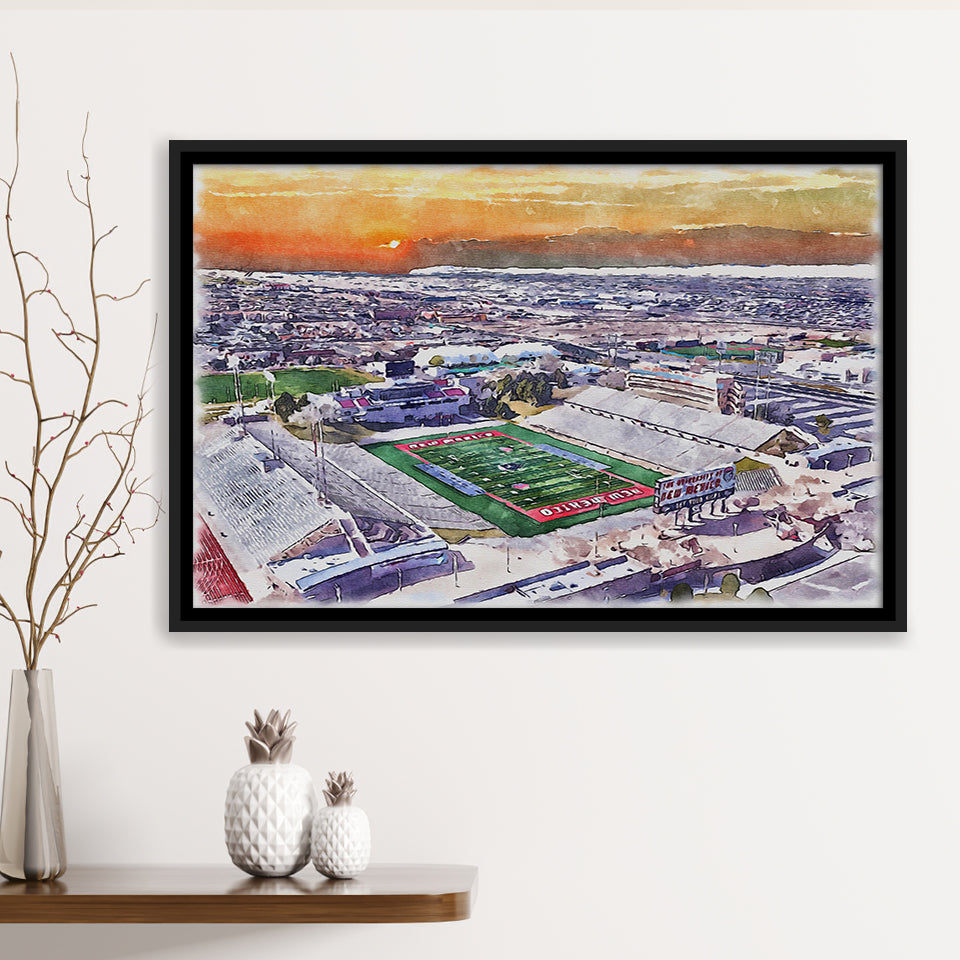 Dreamstyle Stadium, University Stadium WaterColor Framed Canvas Prints, Stadium Art Gifts, Floating Frame