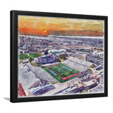 Dreamstyle Stadium, University Stadium WaterColor Framed Art Prints, Albuquerque New Mexico Watercolor, Stadium Art Gifts