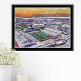 Dreamstyle Stadium, University Stadium WaterColor Framed Canvas Prints, Stadium Art Gifts, Floating Frame