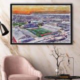 Dreamstyle Stadium, University Stadium WaterColor Framed Canvas Prints, Stadium Art Gifts, Floating Frame