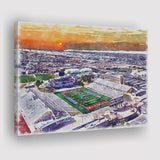 Dreamstyle Stadium, University Stadium WaterColor Canvas Prints, Albuquerque New Mexico Watercolor, Stadium Art Gifts