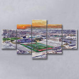 Dreamstyle Stadium WaterColor 5 Panels Mix Canvas Prints, Albuquerque New Mexico Watercolor, Large Stadium Canvas