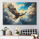 Eagle Flying In The Sky Oil Painting V3, Canvas Print Wall Art Home Decor, Painting Canvas Art Print