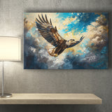 Eagle Flying In The Sky Oil Painting V3, Canvas Print Wall Art Home Decor, Painting Canvas Art Print