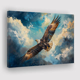 Eagle Flying In The Sky Oil Painting  V2, Canvas Print Wall Art Home Decor, Painting Canvas Art Print