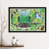 Eddie Robinson Stadium WaterColor Framed Canvas Prints, Grambling Louisiana Watercolor, Stadium Art Gifts, Floating Frame