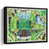 Eddie Robinson Stadium WaterColor Framed Canvas Prints, Grambling Louisiana Watercolor, Stadium Art Gifts, Floating Frame