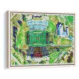 Eddie Robinson Stadium WaterColor Framed Canvas Prints, Grambling Louisiana Watercolor, Stadium Art Gifts, Floating Frame