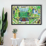 Eddie Robinson Stadium WaterColor Framed Canvas Prints, Grambling Louisiana Watercolor, Stadium Art Gifts, Floating Frame