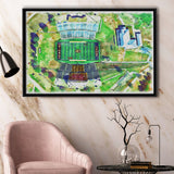 Eddie Robinson Stadium WaterColor Framed Canvas Prints, Grambling Louisiana Watercolor, Stadium Art Gifts, Floating Frame