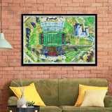 Eddie Robinson Stadium WaterColor Framed Art Prints, Grambling Louisiana Watercolor, Stadium Art Gifts