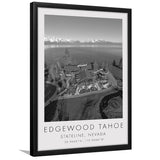 Edgewood Tahoe Golf Course Resort - Stateline, Nevada, Golf Art, Gift for him, Framed Art Print Wall Decor