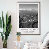 Edgewood Tahoe Golf Course Resort - Stateline, Nevada, Golf Art Print, Floating Frame, Framed Canvas Print Wall Art