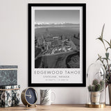 Edgewood Tahoe Golf Course Resort - Stateline, Nevada, Golf Art, Gift for him, Framed Art Print Wall Decor