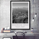 Edgewood Tahoe Golf Course Resort - Stateline, Nevada, Golf Art, Gift for him, Framed Art Print Wall Decor