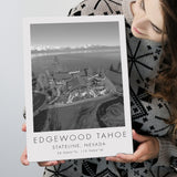 Edgewood Tahoe Golf Course Resort - Stateline, Nevada, Golf Art Print, Gift for him, Canvas Print Wall Art