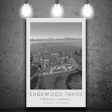 Edgewood Tahoe Golf Course Resort - Stateline, Nevada, Golf Art Print, Gift for him, Canvas Print Wall Art