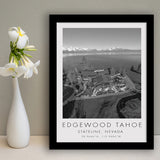 Edgewood Tahoe Golf Course Resort - Stateline, Nevada, Golf Art, Gift for him, Framed Art Print Wall Decor
