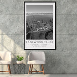 Edgewood Tahoe Golf Course Resort - Stateline, Nevada, Golf Art Print, Floating Frame, Framed Canvas Print Wall Art