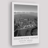 Edgewood Tahoe Golf Course Resort - Stateline, Nevada, Golf Art Print, Gift for him, Canvas Print Wall Art
