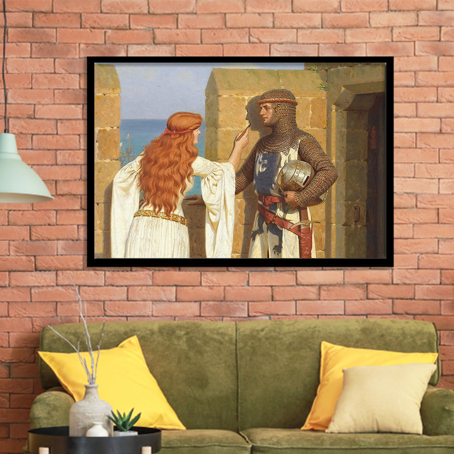 Edmund Blair Leighton Wall Art,The Shadow Fine Art Print, Framed Art Print Wall Decor, Framed Picture