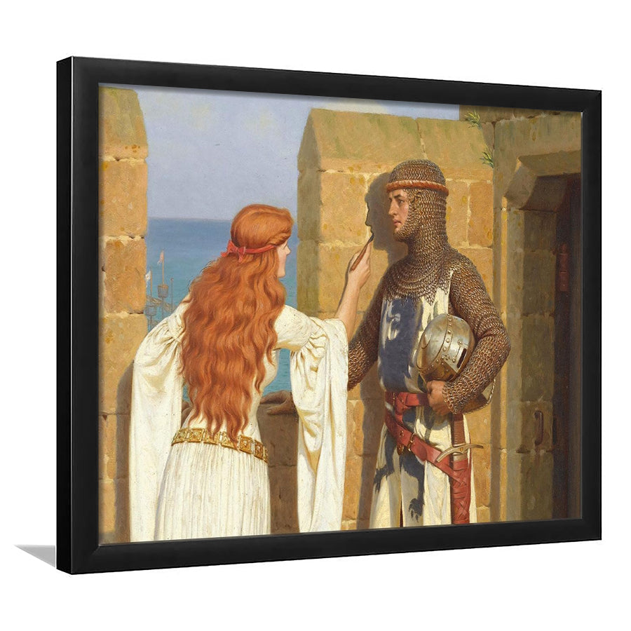 Edmund Blair Leighton Wall Art,The Shadow Fine Art Print, Framed Art Print Wall Decor, Framed Picture