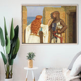 Edmund Blair Leighton Canvas Wall Art,The Shadow Fine Art Print, Framed Canvas Print Wall Art Decor,Floating Frame